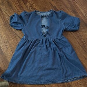 Blue Denim flare  Dress